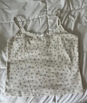 Amazon Floral Tank with Lace Trim thumbnail 1