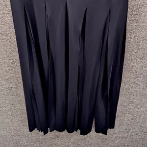 Cartise Vintage Maxi‎ Fringe Skirt Black Small thumbnail 5