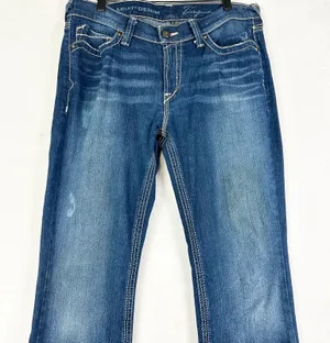 Ariat Women's Boot Cut Jeans Size 31 Western Contrast Stitch Rodeo Mid Rise thumbnail 3