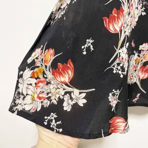Maeve 100% Silk Sleeveless Sheer Black Floral Blouse thumbnail 3