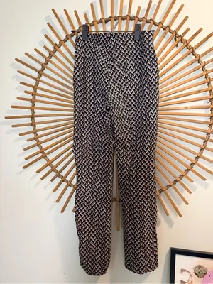 Anthropologie Maeve Margot Kick Flare Pull On Pants Stretch Patterned Workwear thumbnail 9