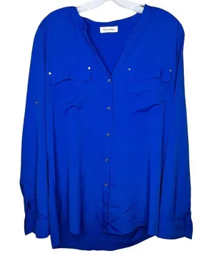 Calvin Klein Blue Blouse thumbnail 1