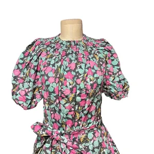 Roller Rabbit Manusa Ainsley Mini Dress‎ Black Floral Print Size Large thumbnail 4