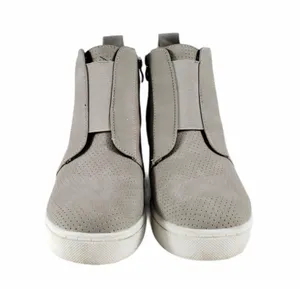 Bootie Sneakers Gray Suede Side Zipper. Size 9 thumbnail 3