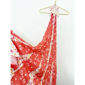 Anthropologie Maeve Halter Open-Back Godet Midi Shirt Dress Mixed Floral Boho thumbnail 12