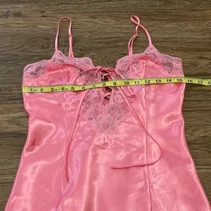 Vintage Frederick’s Of Hollywood Nightie Slip Chemise Rose Pink Lace Detail Sm thumbnail 8