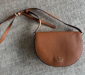 Kate Spade Crossbody Purse Brown Leather thumbnail 1