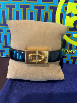 Tory Burch Black Resin Cuff Bracelet thumbnail 2
