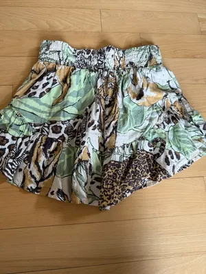 Aerie ruffled mini skirt jungle safari thumbnail 5