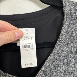 NEW LOFT Wool Blend Collarless Blazer in Dark Heather Gray - Size 6 thumbnail 7