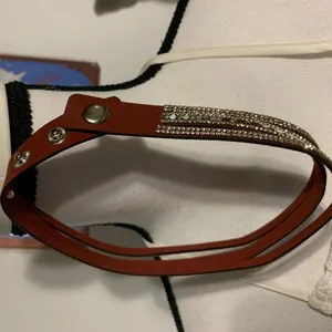 Paparazzi Redish Brown Rhinestone Wrap Bracelet thumbnail 3