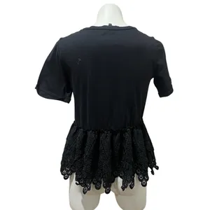 Endless Rose Womens T-Shirt Size S Black Short Sleeve Crew Neck Lace thumbnail 6