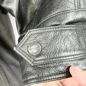 Vintage Wilsons Leather Jacket Mens Large Lined Heavyweight‎ Outdoor Grunge Goth thumbnail 7