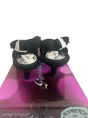 EASY STREET Black Lamy Fabric Slingback Bow Kitten Heels Size 8 NEW NIB thumbnail 6