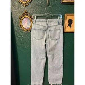 FRAME Le Jane Crop Jeans Womens 25 Light Wash Blue High Rise Stretch Denim thumbnail 2