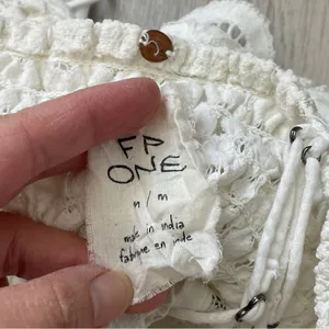 Free People Bralette adella lace pullover womens White (medium) boho festival thumbnail 4