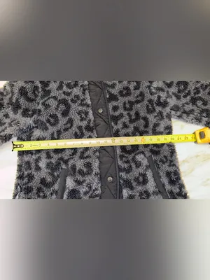 Member's Mark Cozy Sherpa Leopard Print Fleece Snap Button Jacket Medium thumbnail 6