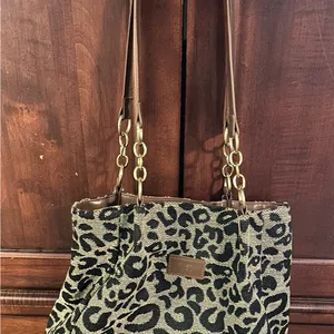 Baelaanan & Bag Leopard Print Tote Bag with Brown Handles thumbnail 3