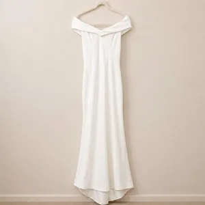 Lulus Luxe Bridal NWOT Arienne White Off-the-Shoulder Mermaid Maxi Wedding Dress thumbnail 5