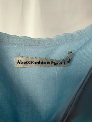 NWT Abercrombie & Fitch Asymmetrical Ruffle Mini Dress in Light Blue Size Large thumbnail 5