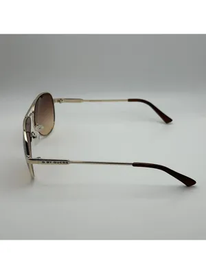 G by Guess Aviator Sunglasses with Gradient Brown Lenses thumbnail 5