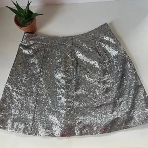 Decree Sequin Mini Skirt Sz M Silver Y2K Disco Festival Glam Party Holiday NYE thumbnail 5