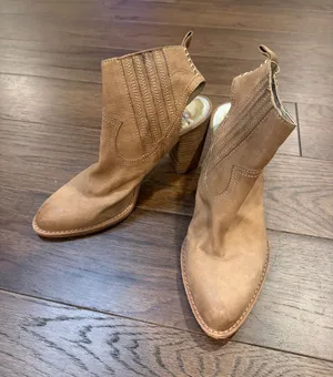 DOLCE VITA Jasper Brown Leather Western Ankle Booties Size 8? - C61-043 thumbnail 1