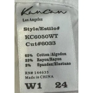 Kancan Women's Jeans June Low Rise Ankle‎ Skinny Denim KC6050WT White 1/24 NWT thumbnail 12