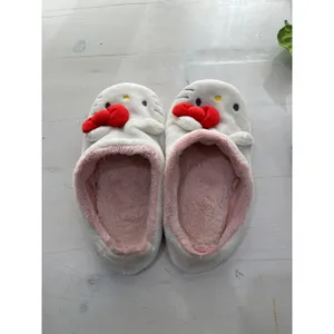 Hello Kitty‎ Slippers White Plush Red Bow Sanrio Women's size 8 thumbnail 4