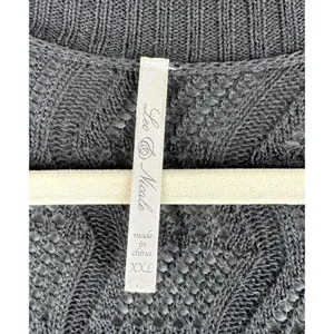 Leo & Nicole Top Sz XXL Women Black Open Knit Cardigan 3/4 sleeves thumbnail 4