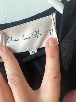 Nordstrom Charles Henry drop waist fit and flare black dress xs thumbnail 3