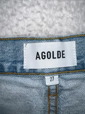 AGOLDE Cinched Hem Loose Taper Jeans Light Wash‎ Size 27 thumbnail 5