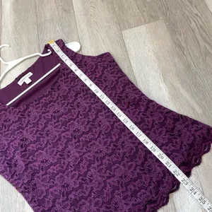Coldwater Creek Lace Sleeveless Tank Top Purple (small) whimsigoth goth witchy thumbnail 6