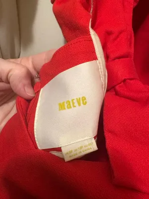 Maeve Bow shift red mini dress petite size 8 thumbnail 5