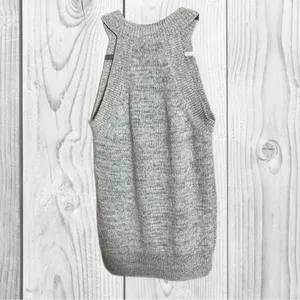 Loft Gray Knit Sleeveless Sweater / Top‎ Fall Classic size Small New without tags thumbnail 6