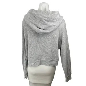 Aritzia TNA Women's Gray Long Sleeve Sweater Hooded Sweatshirt Jacket Top Sz 2XL thumbnail 4