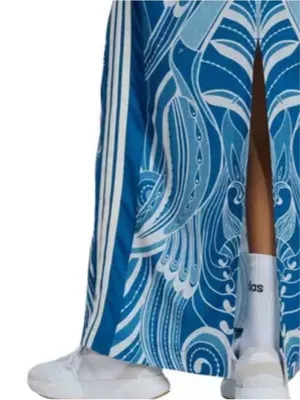 FARM Rio x adidas Blue Graphic Maxi Dress with White Accents thumbnail 4