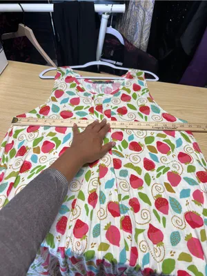 Gudrun Sjödén June Strawberry Print Organic Cotton Modal Dress XL thumbnail 13