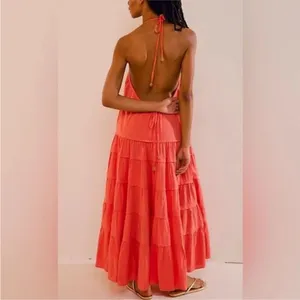 Free People Somewhere Sunny Drop Waist Maxi Dress thumbnail 3