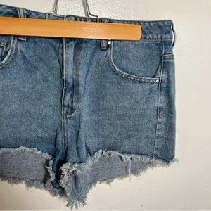 Pacsun Women's Size 29 High Rise Festival Short Medium Wash Cut Off Denim Cotton thumbnail 3