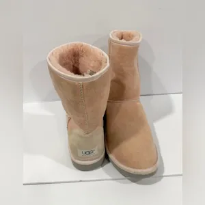 UGG Australia Classic Short Boot Pink Shearling Suede Women’s 8 thumbnail 4