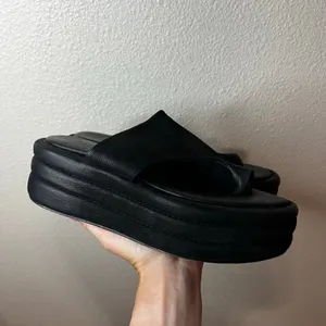 Free People FP Hayes Flatform Platform Sandals in black WOMENS 39 thumbnail 3