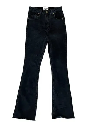 Rolla’s Women’s East Coast High Rise Black Denim Cropped Bootcut Jeans Size 27 thumbnail 2