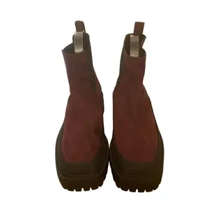Nordstrom Rack Bellamy Faux Suede Chelsea Boots Wine Womens 8.5 Waterproof thumbnail 4