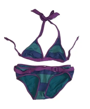 American Eagle Outfitters Purple and Green Bikini thumbnail 1