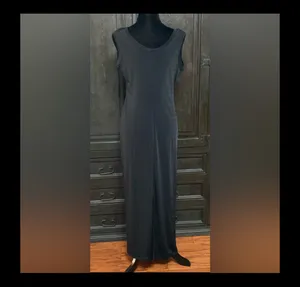 black sleeveless ribbed Straight dress - Size Medium thumbnail 5