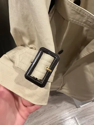 ZARA Tan Trench Coat Beige thumbnail 4