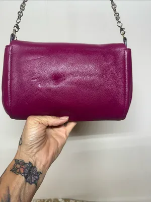 Coach Madison Pebble Leather Crossbody in Raspberry with Gold-Tone Hardware thumbnail 2