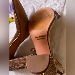 Bella Luna STAN Nude Champagne Bright Rhinestone Chunky Platform Mary Jane Heels thumbnail 11