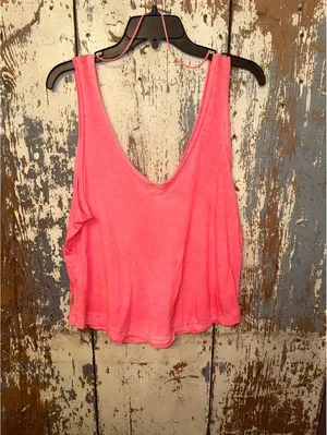 Free People Moement lightweight activewear tank top bright coral size XS thumbnail 4